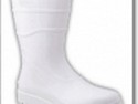 Bota pvc cano medio e longo preto/branca